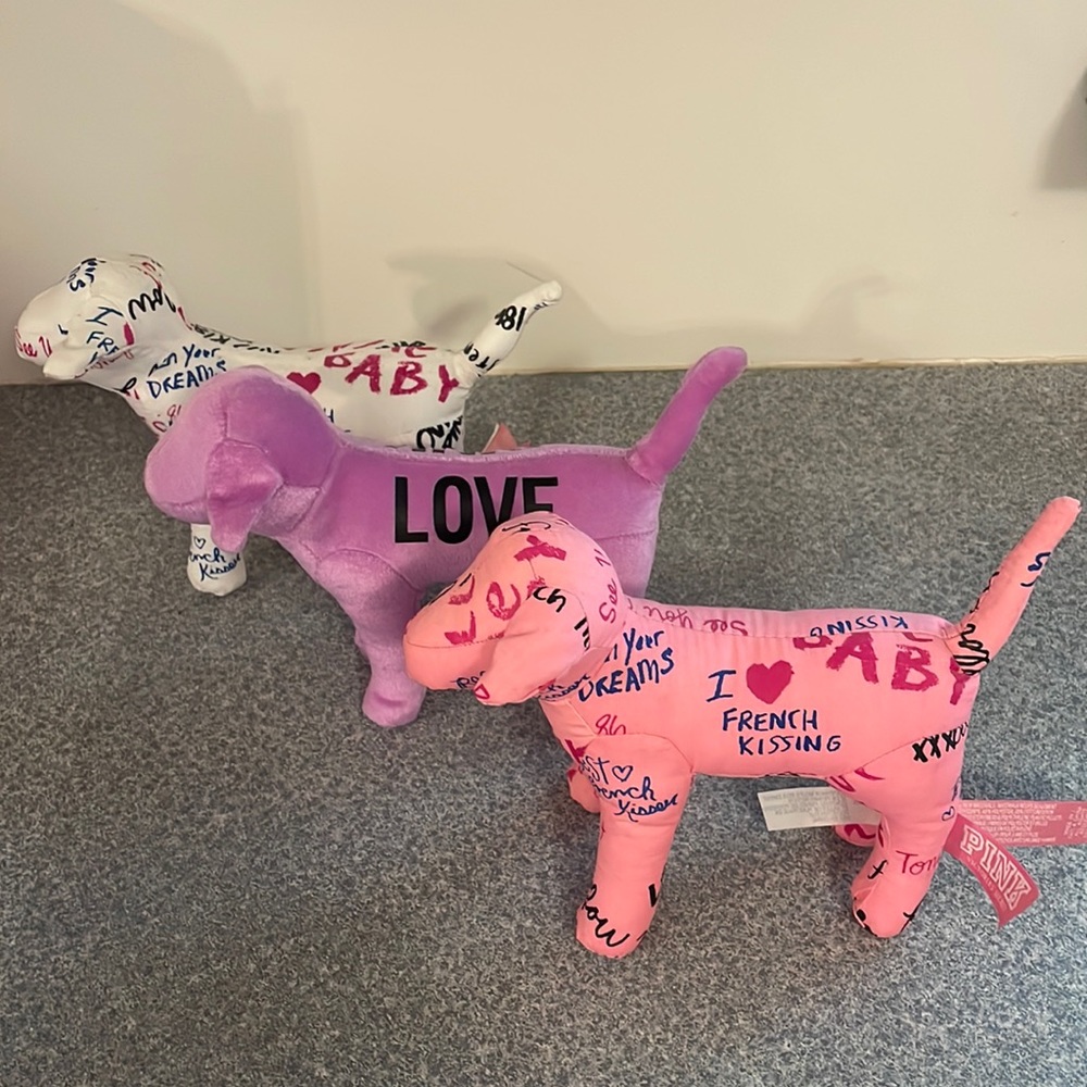 Victorias Secret (PINK) plush dogs